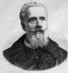 フランスの政治家、アナトール・ド・ラ・フォルジュ（1821-1892）の肖像。Le Peute Parisien "に掲載された版画