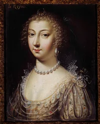 フランス王妃アンヌ・アウストリア（1601-1666）の肖像 無名の絵画。17世紀 個人蔵