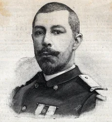 アントワーヌ・ミゾン（1853-1899）の肖像。"Le Peute Parisien "に掲載された版画