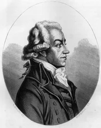 アントワーヌ・ピエール・ジョゼフ・マリー・バルナヴ（1761-1793）の肖像 - デュプレ・ド・ラ・マヘリー著『赤い本-フランスにおけるエシャフォーの歴史』に掲載された1863年のエングレーヴィング - 個人蔵