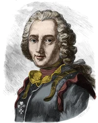 フランスの船乗り、クロード・フォルバン騎士・伯爵（1656-1733）の肖像。19世紀のエングレーヴィング。個人蔵。