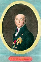 フランスの博物学者エティエンヌ・ドゥ・ラ・ヴィル（ラスペード伯爵）（1756-1825）の肖像。アノニマス・エングレーヴィング