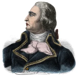 共和国軍の将軍フランソワ・ジョセフ・ウェスターマン（1751-1794）の肖像 - アルフォンス・ド・ラマルティーヌ（1790-1869）の「ジロンダンの歴史」に掲載されたエングレーヴィング 1865-1866年 - 個人蔵