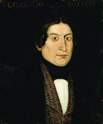 ジョアッキーノ・ロッシーニの肖像 (1792-1868) (キャンバスに油彩)
