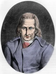 フランスの作家、ジャック・カゾットの肖像 - ジャック・カゾット（1719-1792）の肖像 - デュプレ・ド・ラ・マヘリーの「Le Livre Rouge - Histoire De L