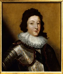 ルイ13世（1601-1643）の肖像。17世紀の匿名の絵画。キャンバスに油彩。言及が必要です。ランス、Musee Des Beaux Arts