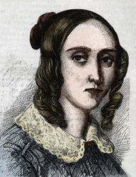 Louise Farrenc 1804-1875のポートレート。ピアニスト、作曲家、フランス人教師。