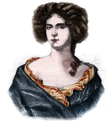 ポーツマス公爵夫人であり、チャールズ2世（1630-1685）の愛人であったルイーズ・ド・ケルアール（1649-1734）の肖像。古代から現代までの世界の民族における売春と放蕩の歴史」（Th.-F.博士）に掲載されている版画。デブレイ 1879年