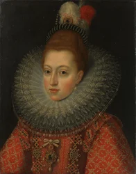 スペイン王妃オーストリアのマーガレット（1584-1611）の肖像 1600年頃（銅に油彩）