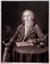 ニコラ・マリー・ダレイラック（1753-1809）の肖像 英国の作曲家 エングレーヴィング。19世紀個人蔵