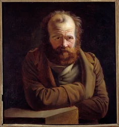 ピエール・ジョセフ・プルドン（1809-1865）経済学者、哲学者、広報担当者の肖像。匿名の絵画