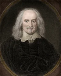 Thomas Hobbes (1588-1679) イギリスの哲学者の肖像 - Thomas Hobbes 1588-1679 イギリスの哲学者、政治理論家