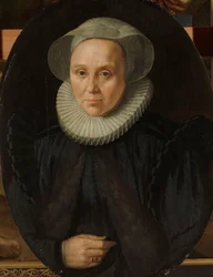 女性の肖像 1590年頃 パネルに油彩