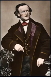 作曲家リヒャルト・ワーグナー(1813-1883)の肖像 - ドイツの作曲家リヒャルト・ワーグナー(1813-1883)の肖像。