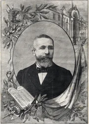1899年2月18日に選出された新フランス大統領、エミール・ルベ（1838-1929）の肖像。エングレーヴィング。"小パリジャン "にて