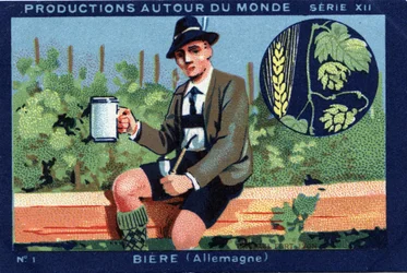 世界のプロダクション。ドイツのビール。"Joseph-Milliat Album "の1933年のクロモリ写真