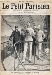 アルフレッド・ドッズ将軍(1842-1922)のダホメット遠征からの帰還（ティベット号1893年5月14日の新聞「Le Petit Parisien」に掲載されたもの。