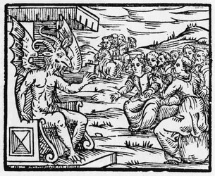 サタンが魔術師に声をかける - 魔女とその悪とその救済を扱った「Compendium Maleficarum」Francesco Maria Guazzo or Guaccio or Guaccius (15-16) 1608年 個人蔵