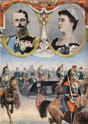 フランスのホテです。国王グスタフ5世（1858-1950）とスエードの女王ヴィクトリア（Viktoria de Bade