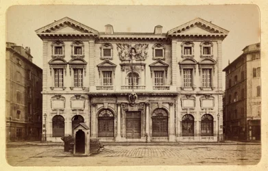 1885-1890年頃のマルセイユの街とその周辺：市庁舎、個人蔵