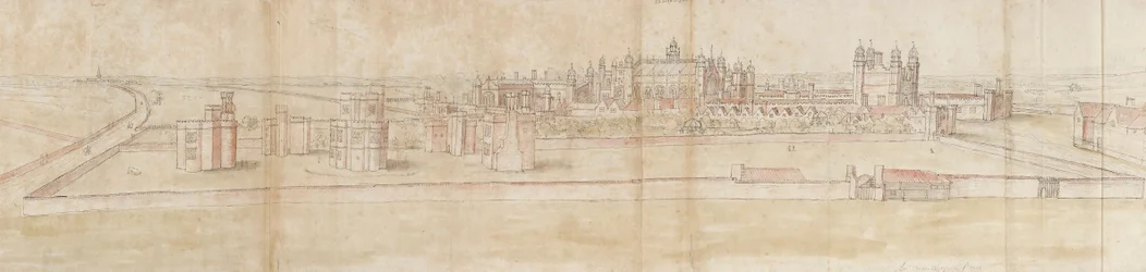 北から見たハンプトンコート宮殿、c1550-1560