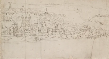 サザークから見たロンドンのパノラマ。ザ・タワー 1554年