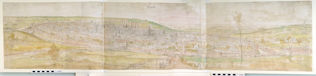 北から見たブリュッセルの全景、1558 年