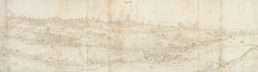東からのセゴビアのパノラマビュー、c1560-1570