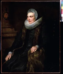 Portrait de Maria Bosschaert (1605-1664) (Maria Boschaert の肖像)。 Peinture de Antoine (Anthonis、Anthony、Anton または Antoon) van Dyck (1599-1641)