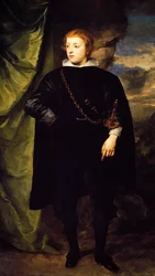 アンソニー・ヴァン・ダイク（1599-1641）による「プファルツ公シャルル・ルイの肖像」（マンハイム、1617-1680年
