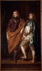 アントニーヴァンダイクの学校からの2人の英国紳士の絵画の肖像画