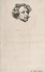 自画像、『イコノグラフィー』より。 1640年。
