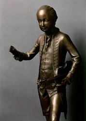 少年時代のモーツァルト像（ブロンズ）