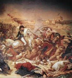 アブキールの戦い、オスマン軍と戦うムラト将軍、細部（1806年、油彩・キャンバス