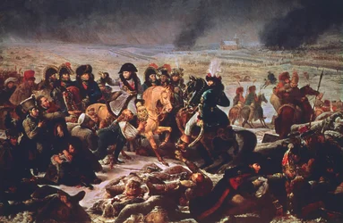 「アイラウの戦いのフィールド上のナポレオン」、1807 年 2 月 9 日 1808 年