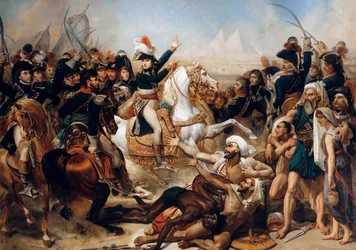 1798 年 7 月 21 日のピラミッドの戦いでのボナパルト