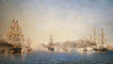1852 年 9 月 27 日、大公大統領 (ナポレオン 3 世) の Rade de Toulon への到着