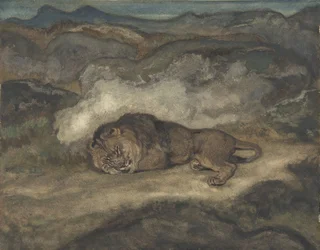 眠っているライオン、1810-75。