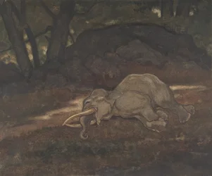 眠る象、1810-75。