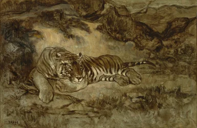Tiger at Rest、1850-70年頃