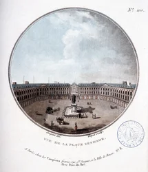 ヴァンドーム広場の眺め - Sergeantの "Picturesque views of the Main Building of Paris "にて