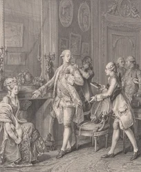 La Grande Toilette The Patroness、Le Monument du Costume、1777年より。