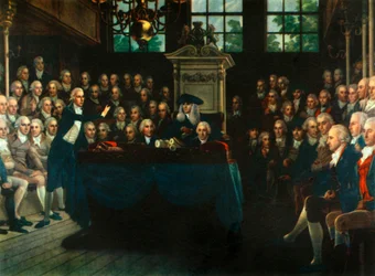 「ウィリアム・ピット、ザ・ヤンガー、コモンズに演説」、1793年、1947年。