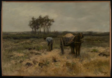 砂を掘る、または砂のカート、c.1875