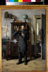 enseignant Ivrogne - Teacher Drunkard par Anton Eduard Muller (Mueller) (1853-1897)