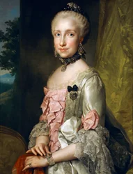 結婚を約束したブルボン家のマリア・ルイサの肖像」 アントン・ラファエル・メングス作 1764年頃 油彩・キャンバス