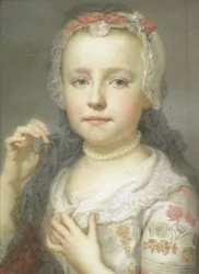 若い女の子の肖像画、おそらくジュリー・カルロッタ・メンス、アーティストの妹