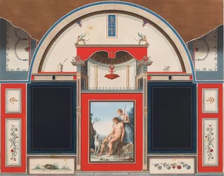 ローマのヴィラネグローニ、金星、負傷したアドニスの敷地内にあるローマ時代の家の壁画。 1778