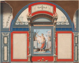 エロトのあるヴィーナス、ローマのヴィラネグローニの敷地内にあるローマ時代の家の壁画。 1778
