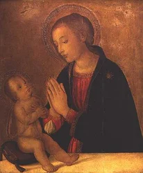 子を慕う聖母